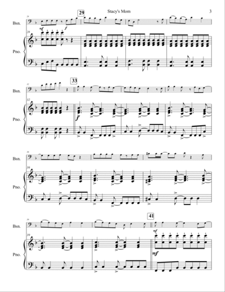 Stacy's Mom Bassoon scores gallery preview page 4