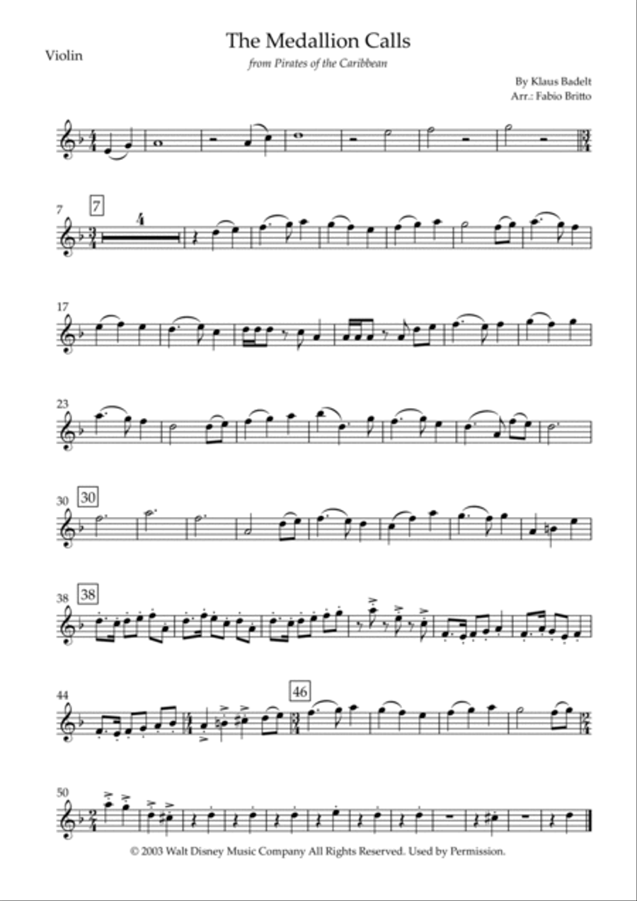 The Medallion Calls The Medallion Calls String Duet scores gallery preview page 3
