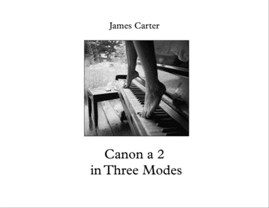 Canon a 2 in Three Modes, No. 1, Ionian, for Piano Solo, by J.W. Carter Piano Method scores gallery preview page 1