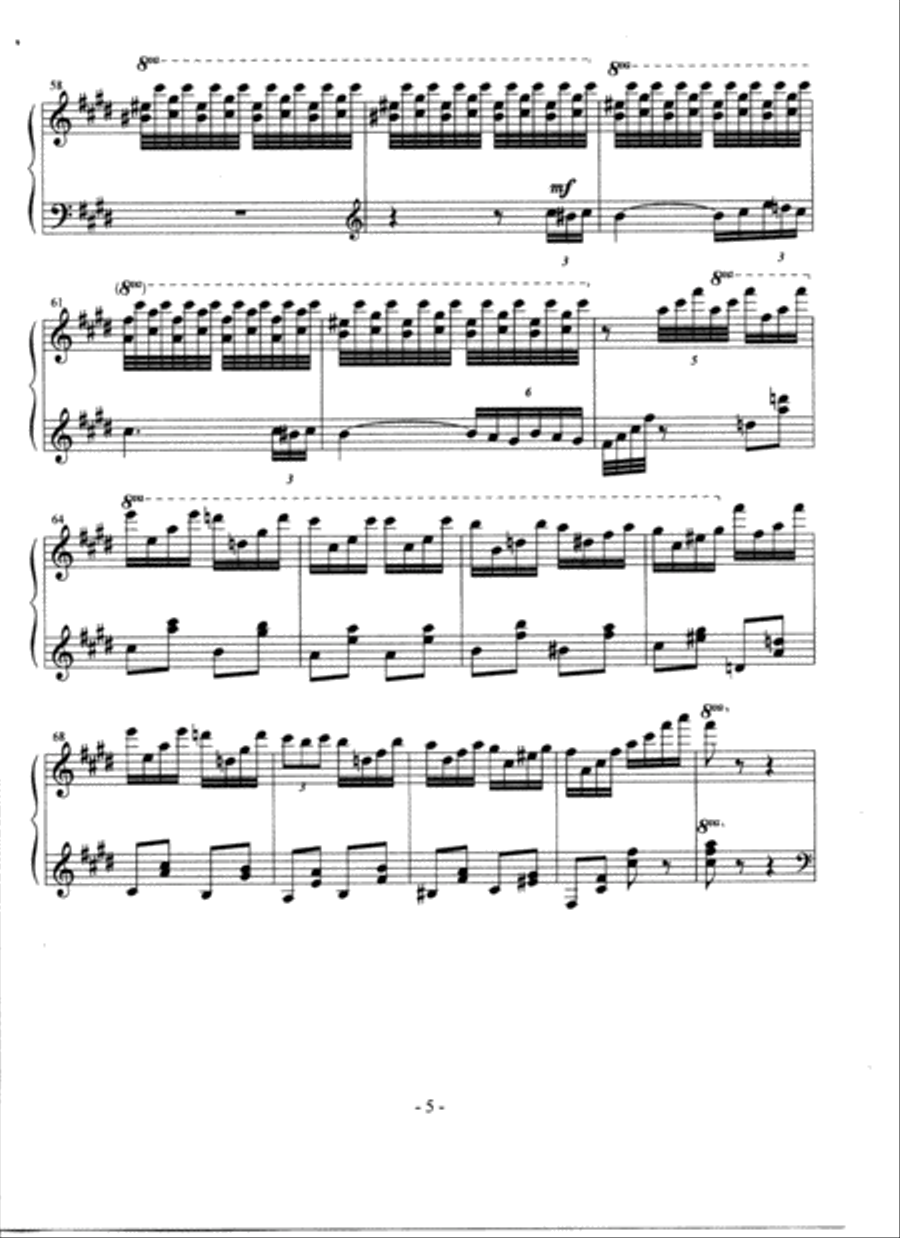 Cadenza for the 2nd Hungarian Rhapsody of F.Liszt Piano Solo scores gallery preview page 5