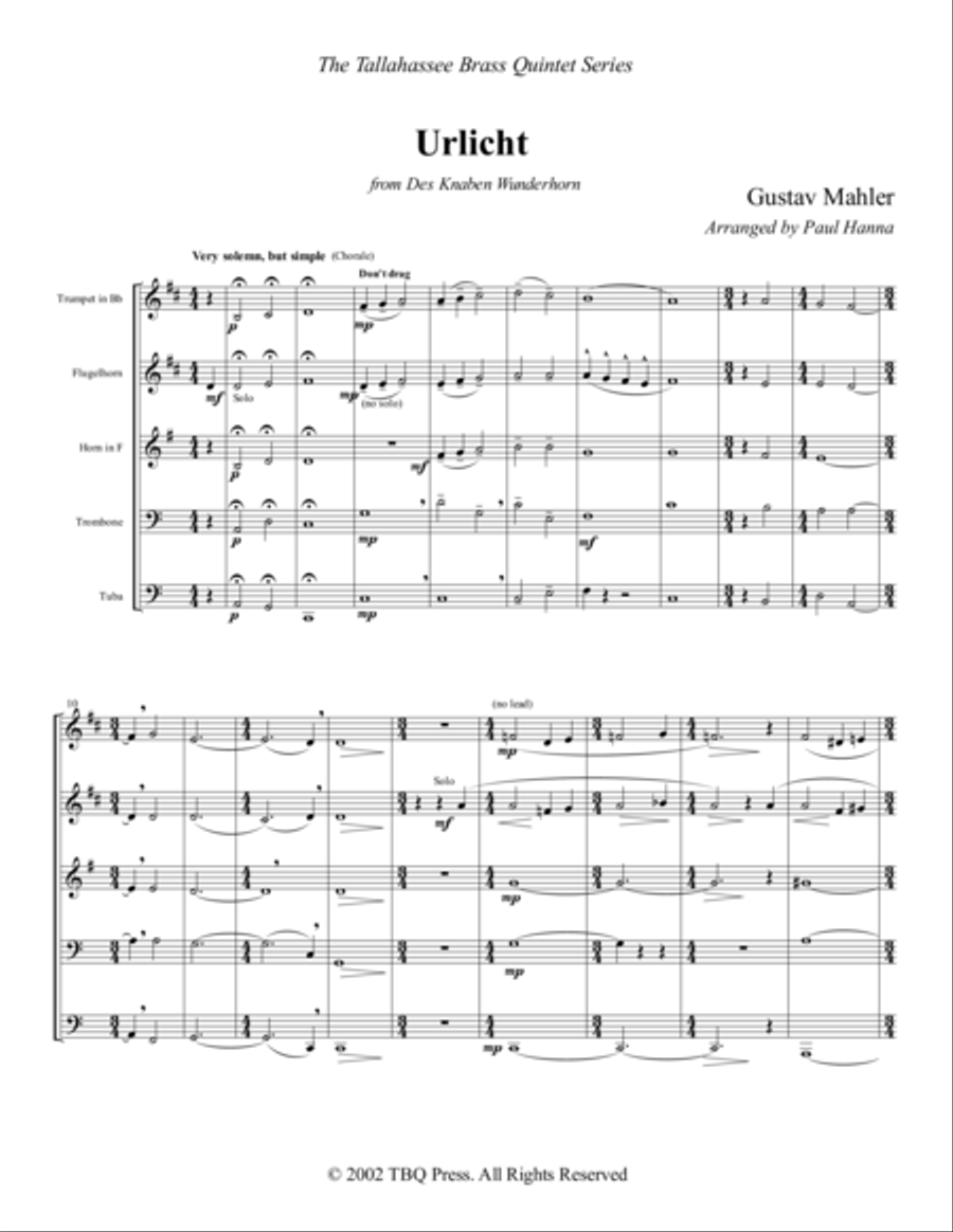 Urlicht Urlicht Brass Ensemble scores gallery preview page 6