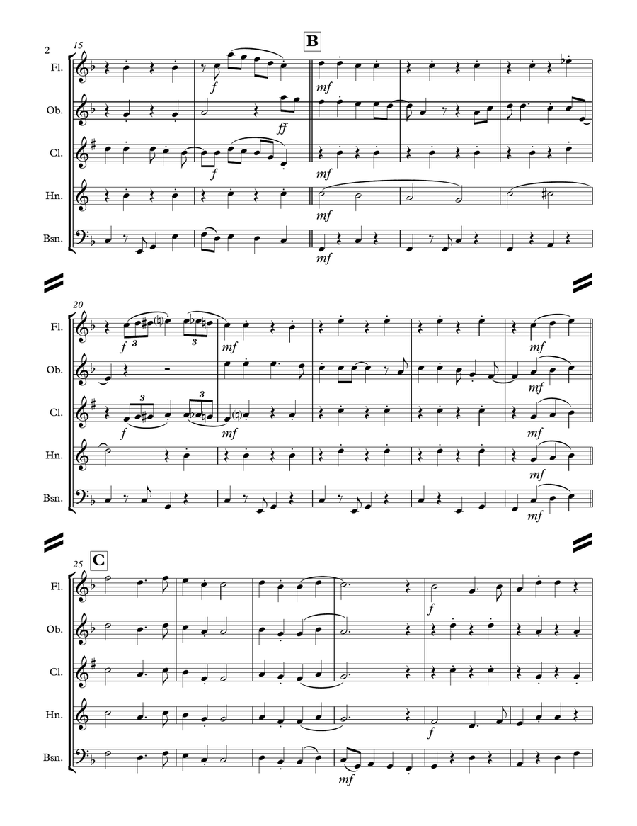 A Holly Jolly Christmas Woodwind Quintet scores gallery preview page 3