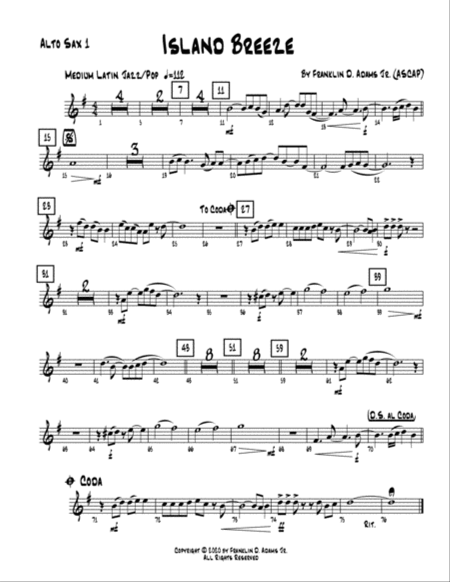 Island Breeze (Instrument Parts) Jazz Ensemble scores gallery preview page 2