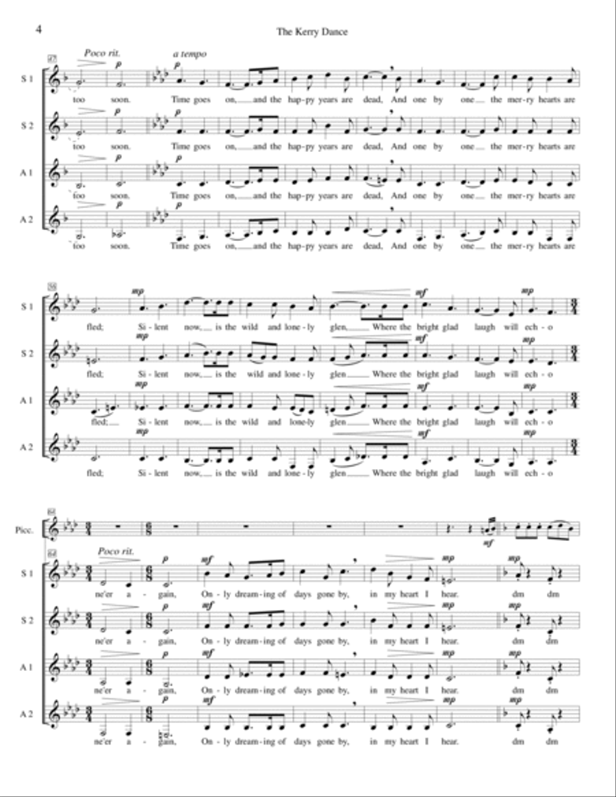 Four Irish Ballads SSAA scores gallery preview page 3