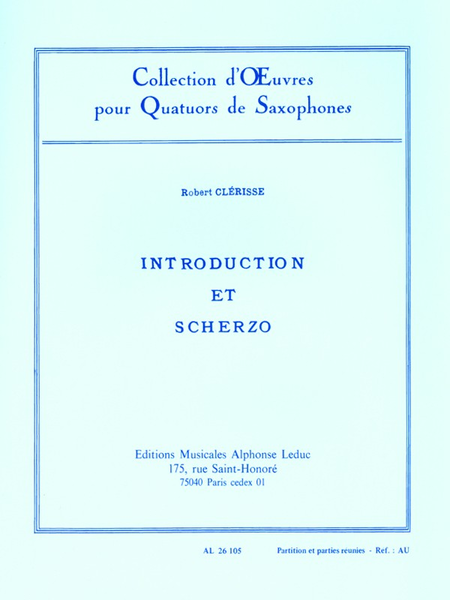 Introduction et Scherzo - Quatuor Saxophones