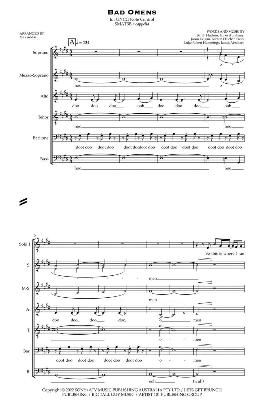 Bad Omens Divisi scores gallery preview page 1