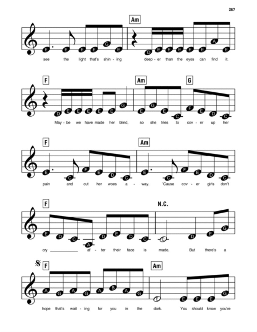 Scars To Your Beautiful Easy Piano scores gallery preview page 2