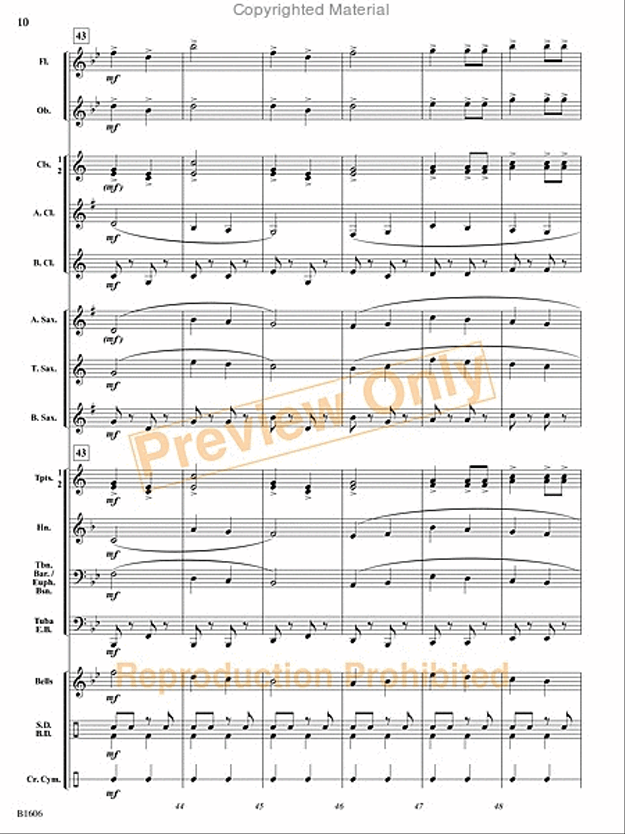 March of the Hyperion Guards Concert Band scores gallery preview page 27