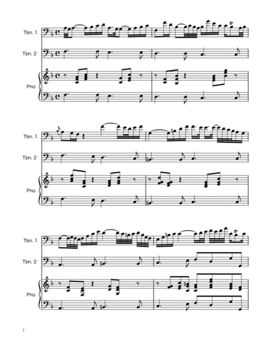 Arioso BWV 156 - Trombone Duet w/ Piano image number null