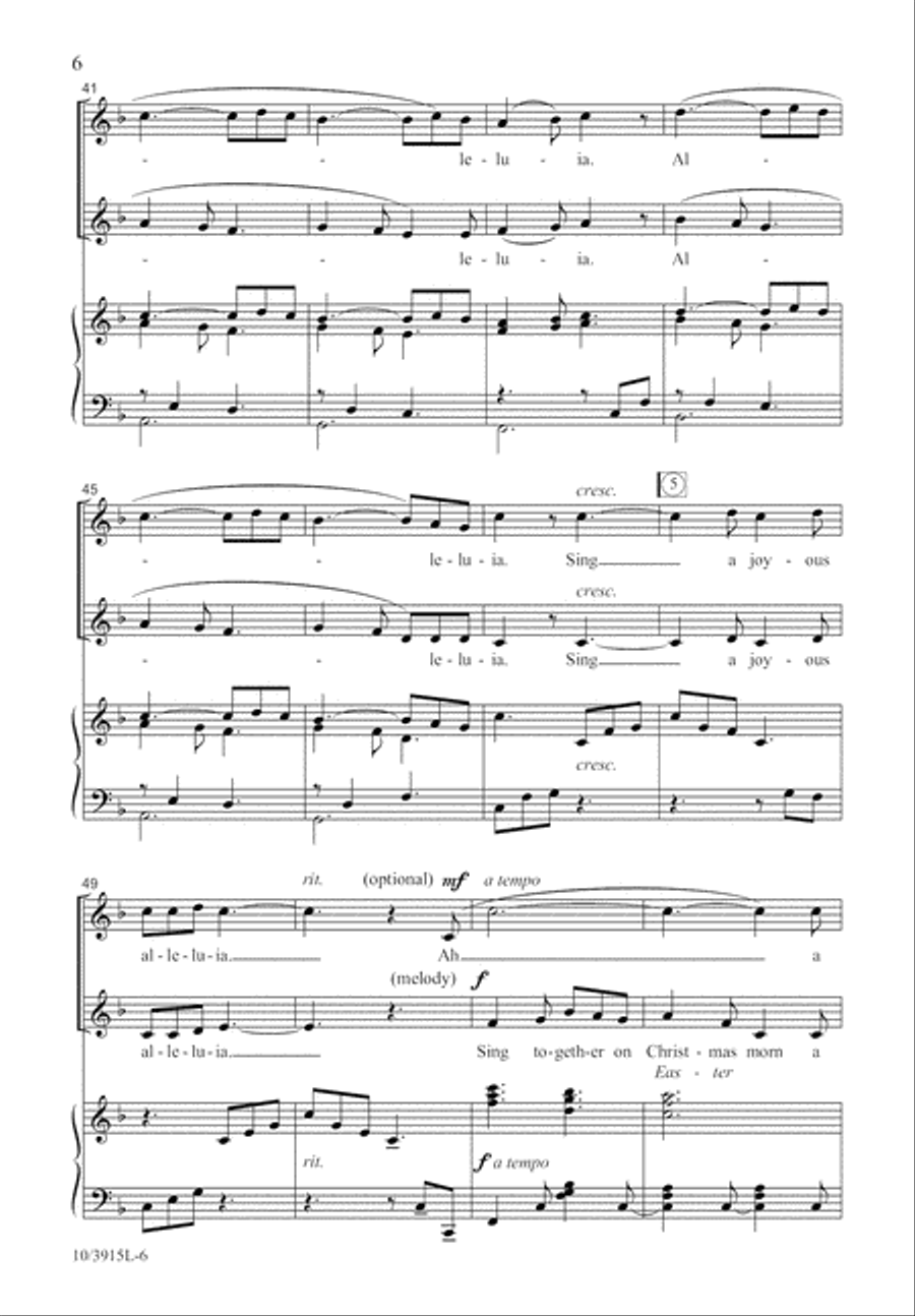 Sing a Joyous Alleluia Unison Choir scores gallery preview page 7