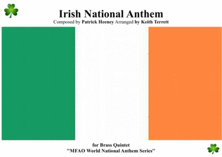Book cover for Irish National Anthem ( Amhrán na bhFiann) for Brass Quintet (MFAO World National Anthem Series)