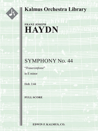 Book cover for Symphony No. 44 in E minor 'Trauersinfonie' (Hob. I:44)