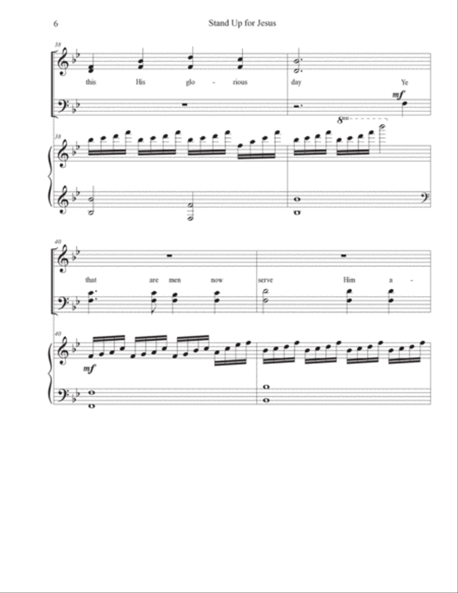Stand Up for Jesus Stand Up for Jesus 4-Part scores gallery preview page 6