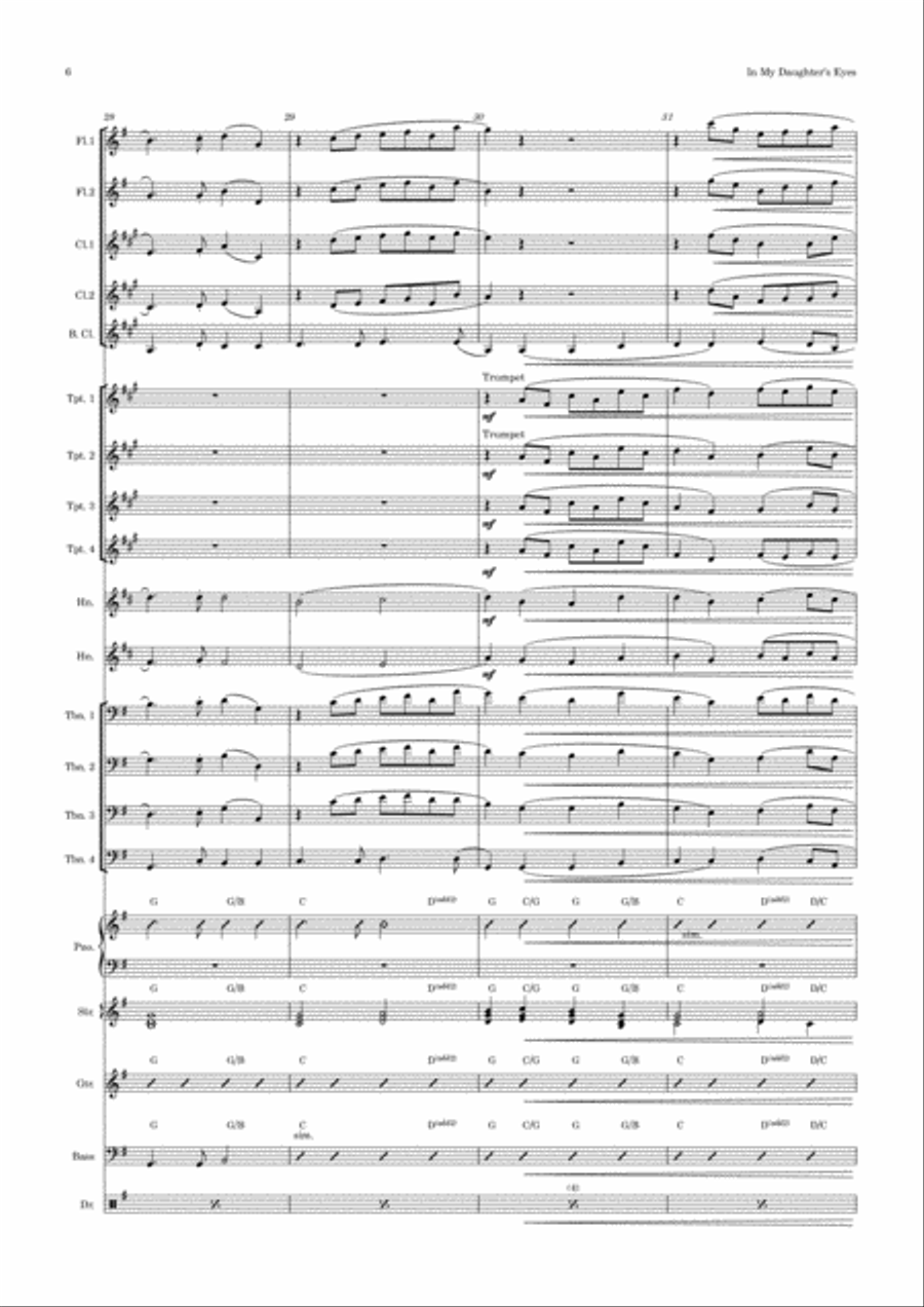 In My Daughter's Eyes Bass Clarinet scores gallery preview page 6