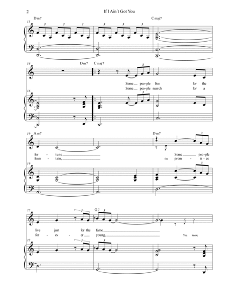 If I Ain't Got You If I Ain't Got You Voice scores gallery preview page 2