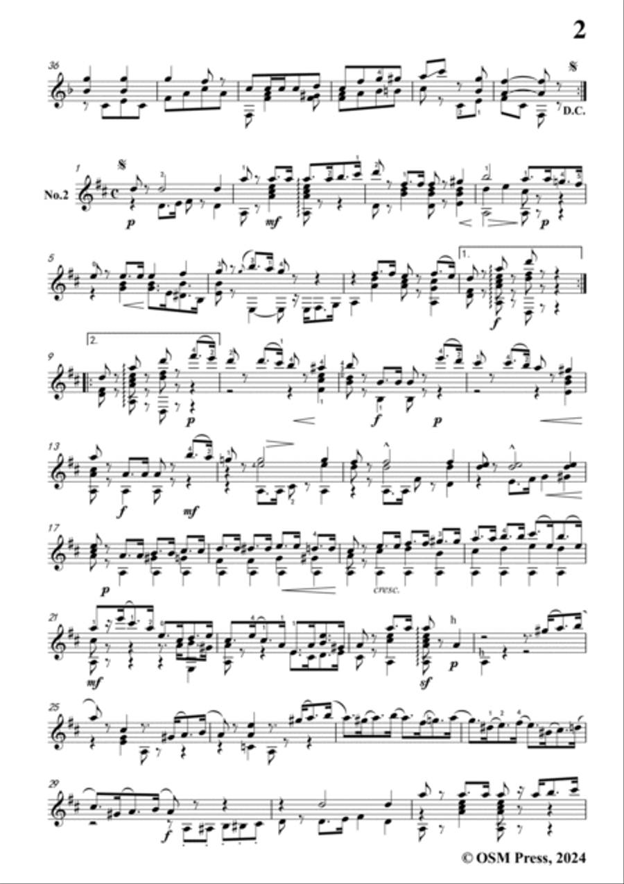 Coste-4 Marches,Opp.48,for Guitar Acoustic Guitar scores gallery preview page 3