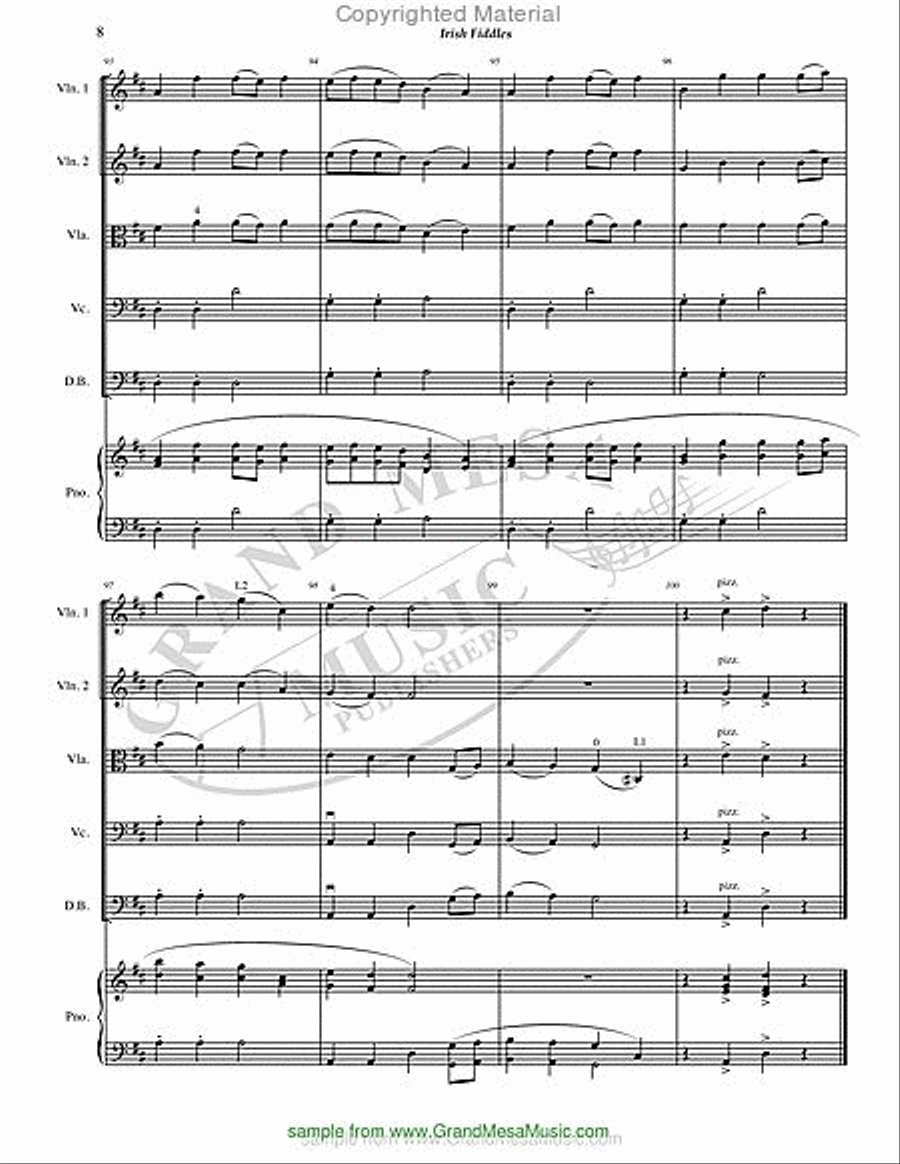 Irish Fiddles Irish Fiddles String Orchestra scores gallery preview page 9