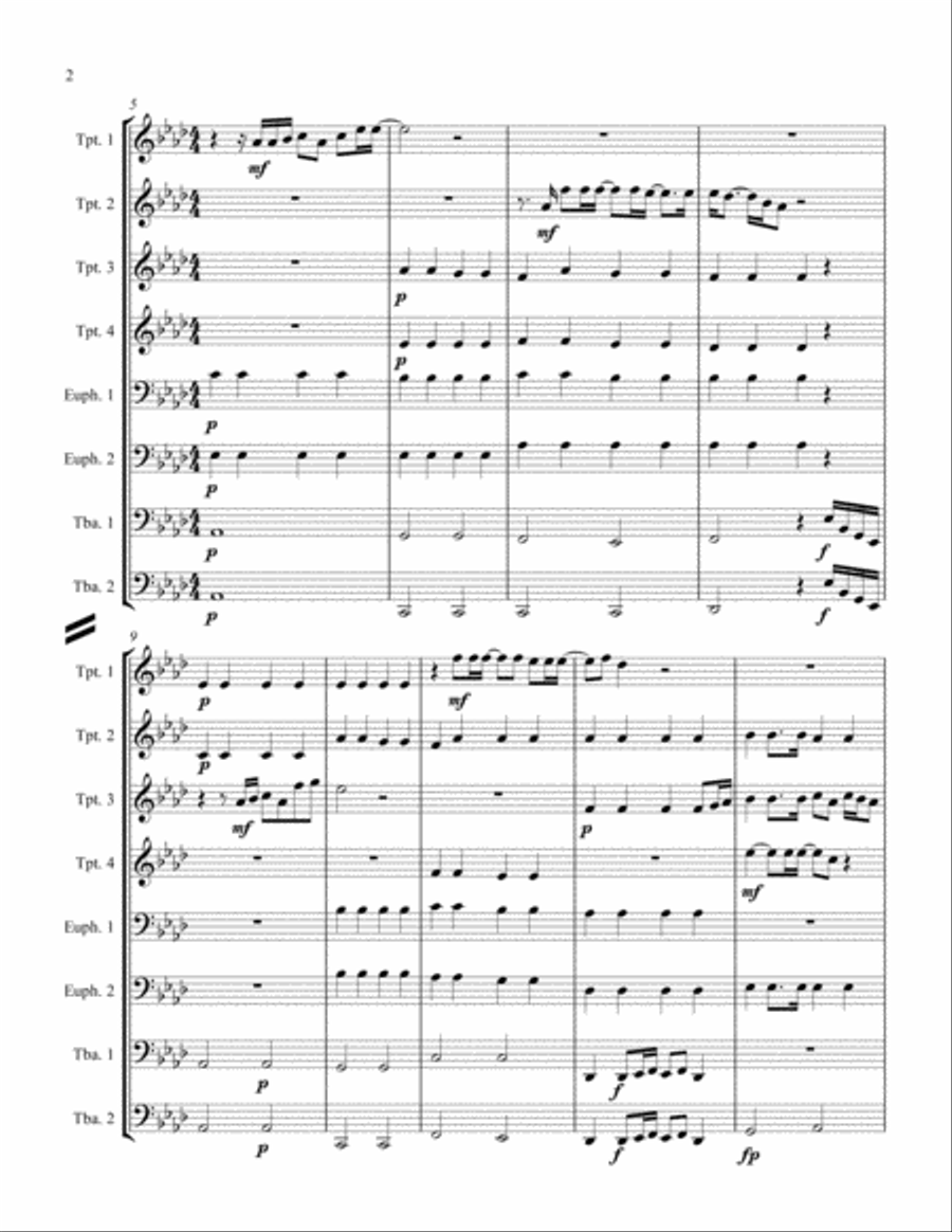 You're The Inspiration You're The Inspiration Brass Ensemble scores gallery preview page 2