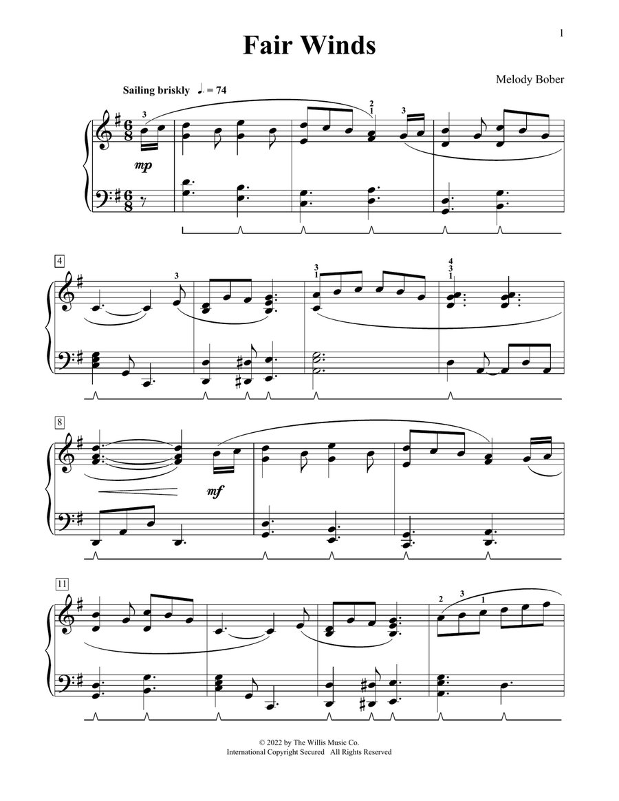 Fair Winds Piano Method scores gallery preview page 1