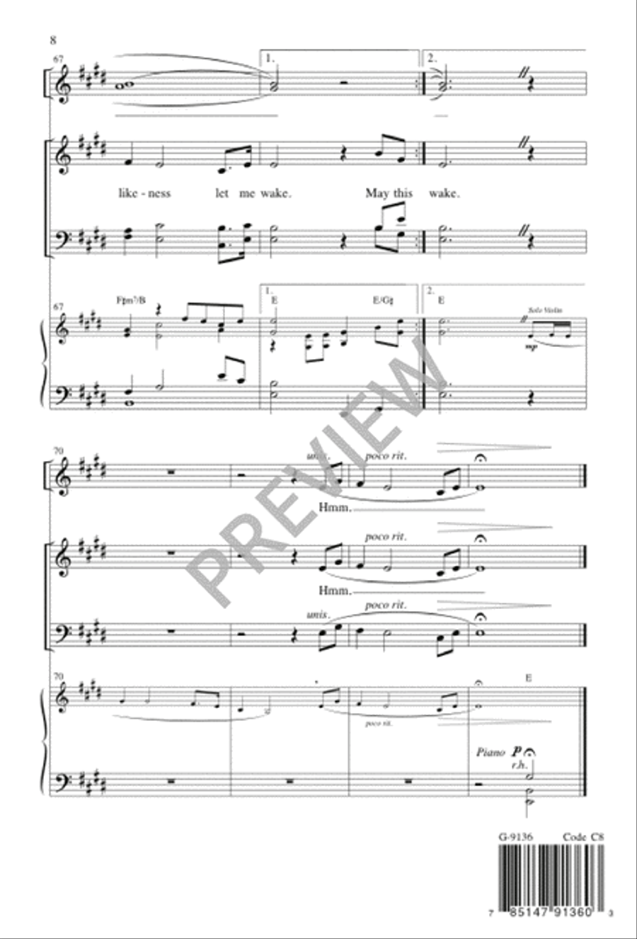 Jesus, Draw Me Ever Nearer 4-Part scores gallery preview page 8