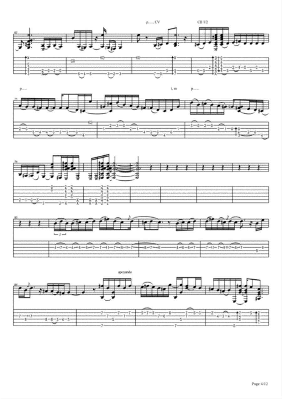 Vicente Amigo - Ciudad de las Ideas - 3 - Ojos De La Alhambra Electric Guitar scores gallery preview page 4