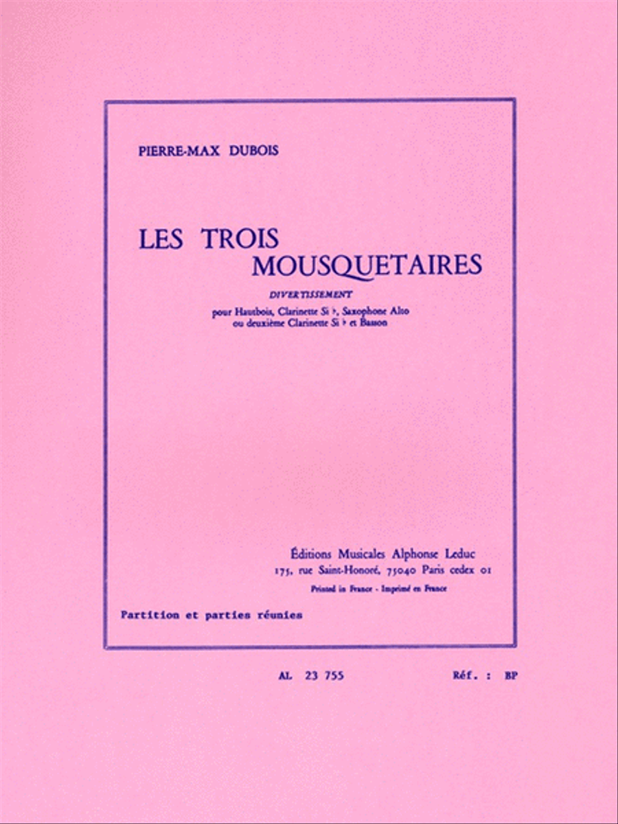 Les 3 Mousquetaires, Divertissement (quartet-woodwind) Woodwind Quartet scores gallery preview page 1