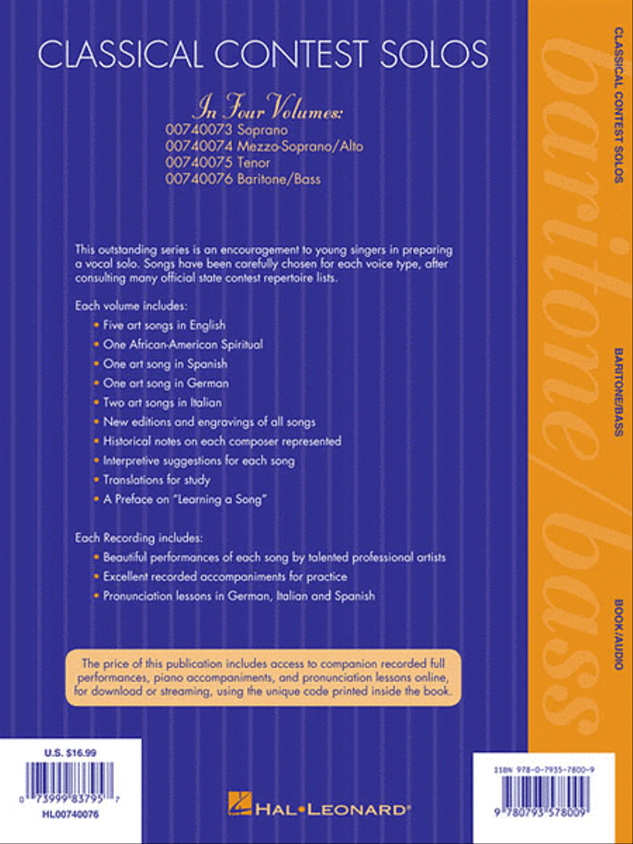 Classical Contest Solos - Baritone/Bass Voice scores gallery preview page 2