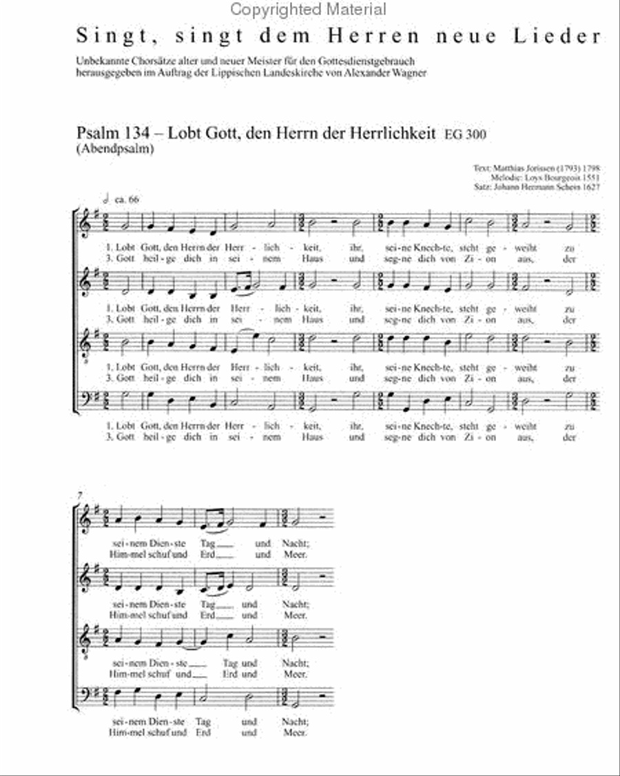 Psalm 134: Lobt Gott, den Herrn Score scores gallery preview page 2