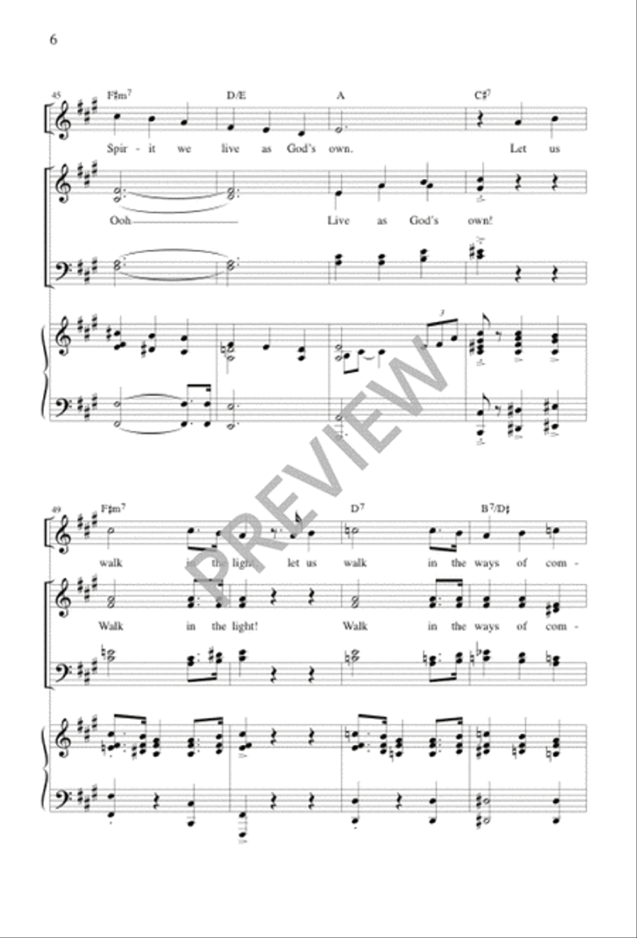 Children of the Light 4-Part scores gallery preview page 6