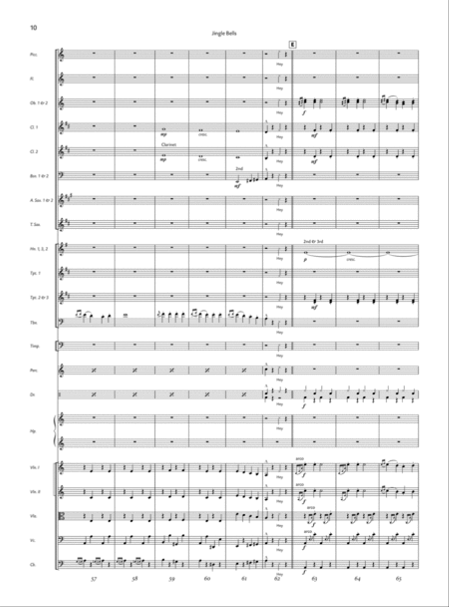 Jingle Bells by James Pierpont Full Orchestra - Sheet Music page 7