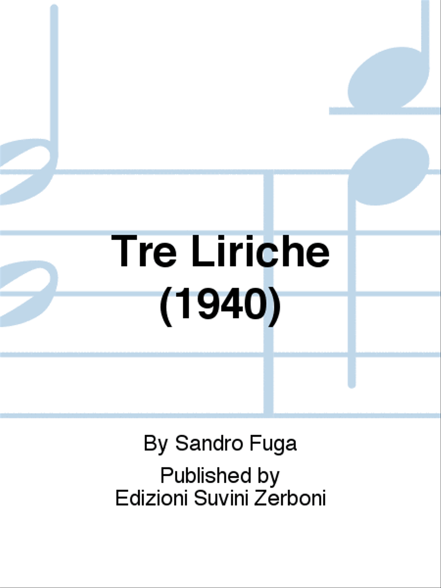 Tre Liriche (1940) Tre Liriche (1940) Voice Solo scores gallery preview page 1