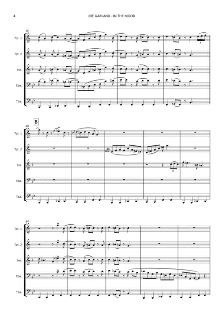 In The Mood Brass Ensemble scores gallery preview page 4