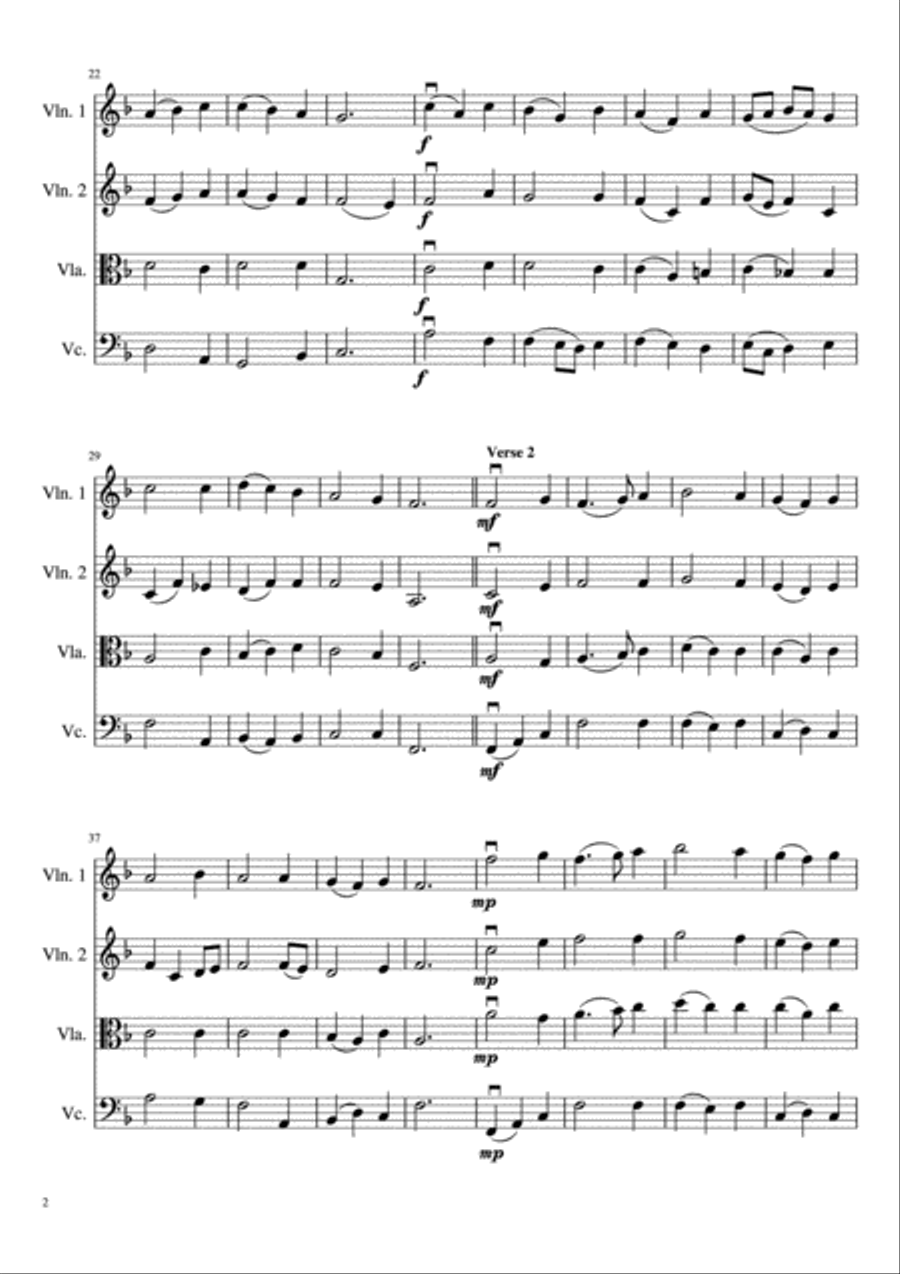 Come Thou Long Expected Jesus String Quartet scores gallery preview page 3