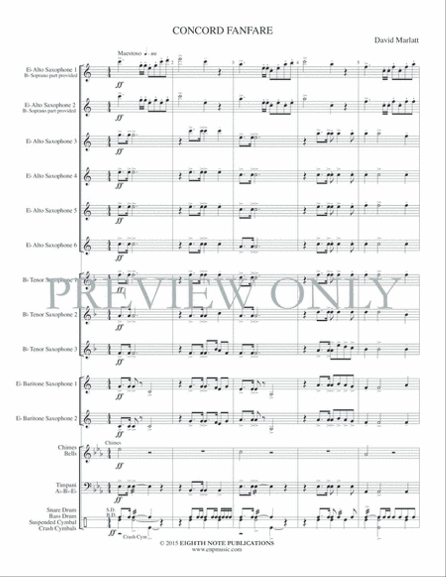 Concord Fanfare Concord Fanfare Small Ensemble scores gallery preview page 3