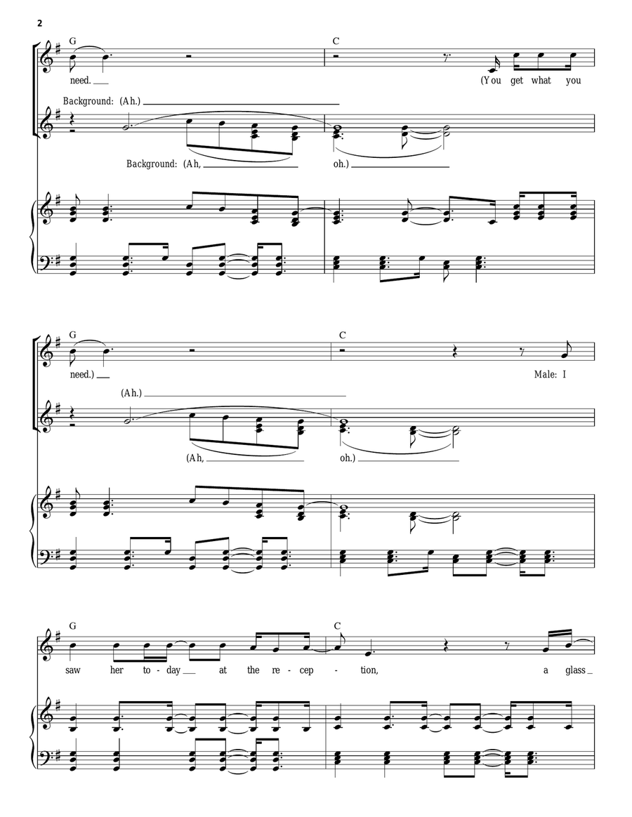 You Can't Always Get What You Want Piano, Vocal scores gallery preview page 2