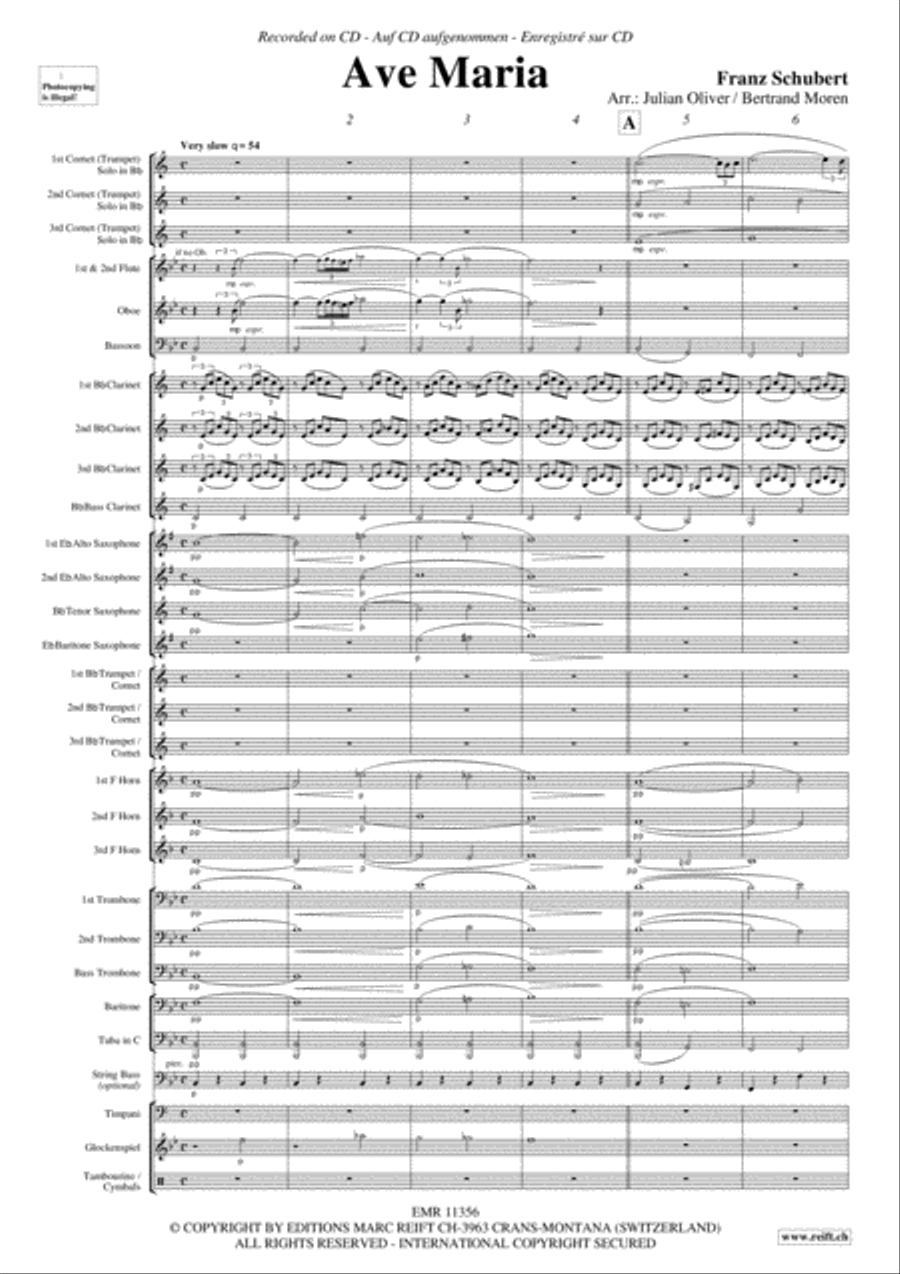 Ave Maria Ave Maria Concert Band scores gallery preview page 4