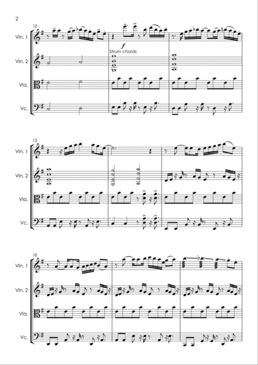 You Need Me I Don't Need You String Quartet scores gallery preview page 4