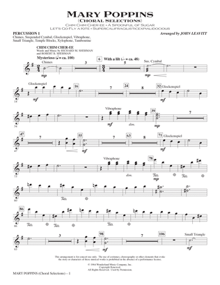 Mary Poppins (Choral Selections) (arr. John Leavitt) - Percussion 1