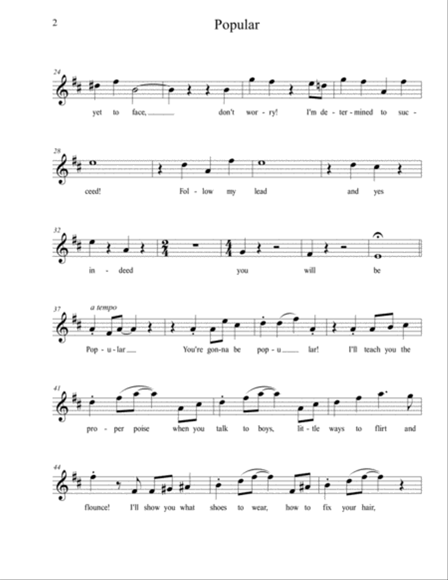 Popular from Wicked for Solo Alto Sax image number null