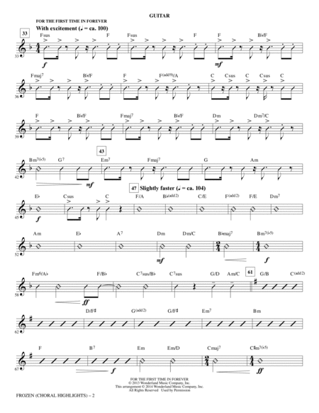 Frozen (Choral Highlights) (arr. Mark Brymer) - Guitar