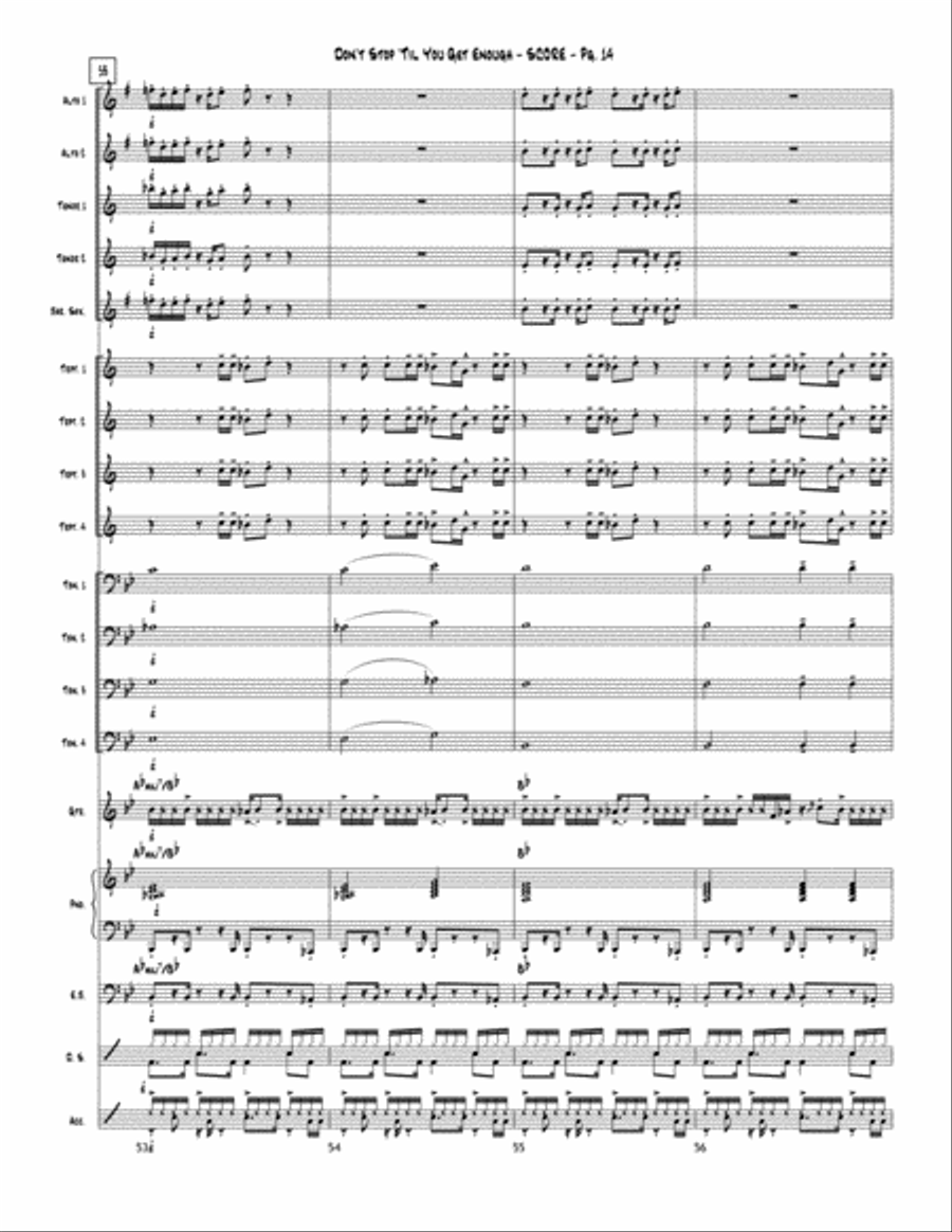 Don't Stop 'Till You Get Enough Jazz Ensemble scores gallery preview page 15