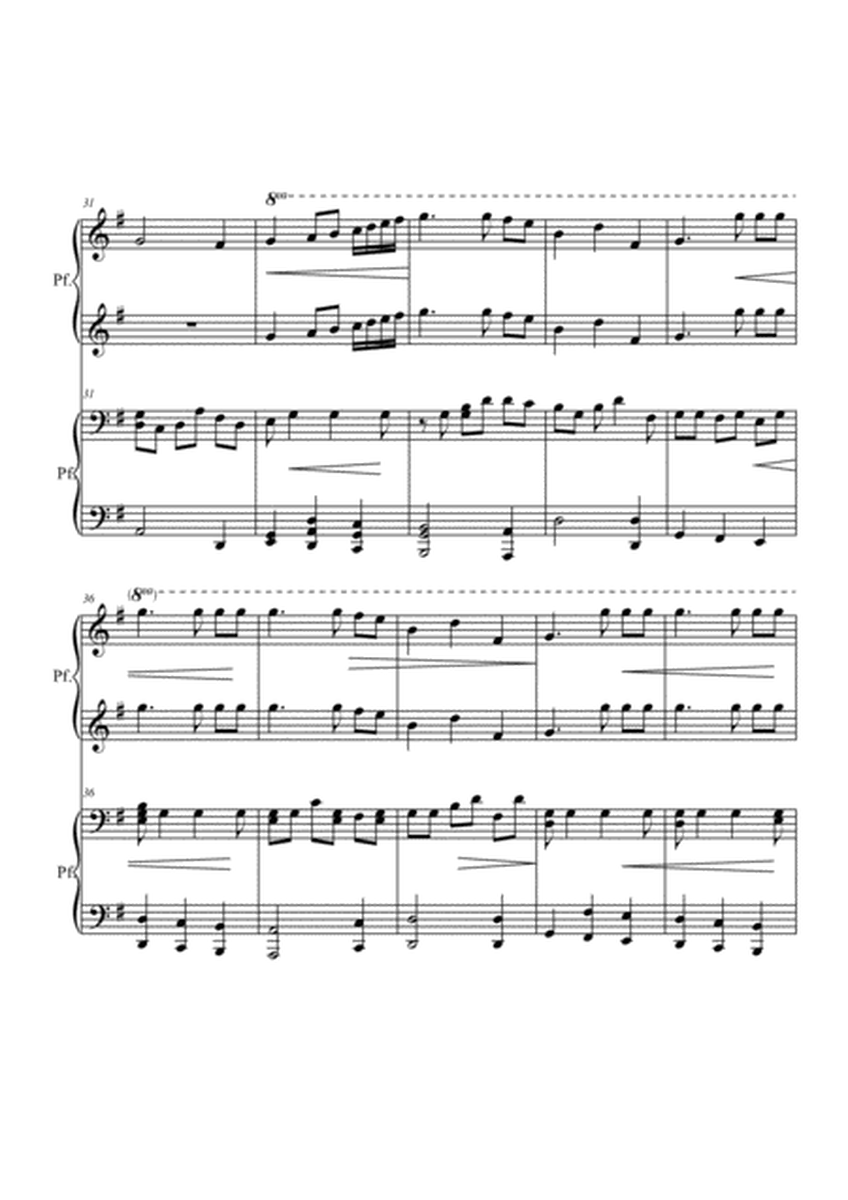 Intermezzo from Cavalleria Rusticana. Piano 4 hands image number null