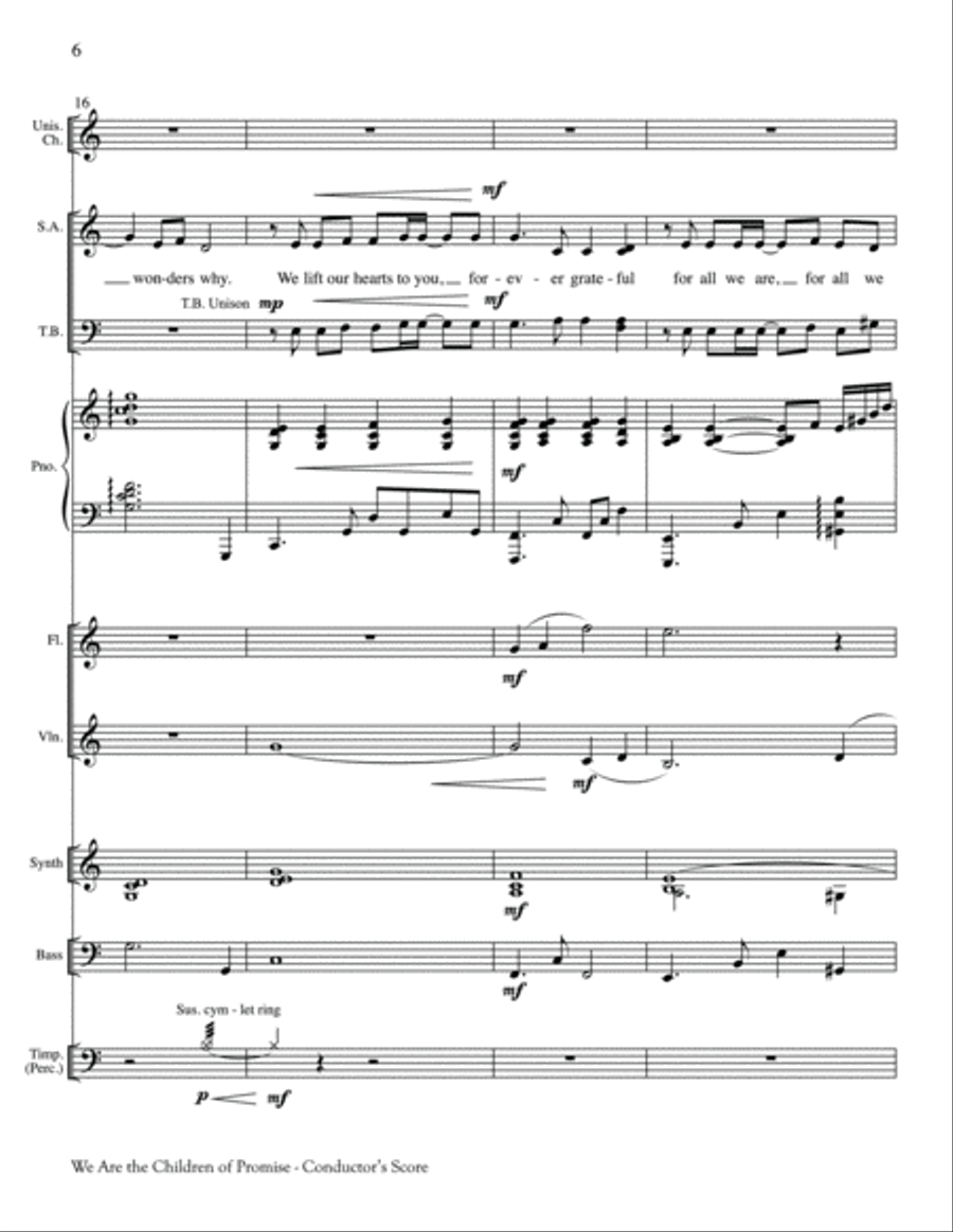 We Are the Children of Promise Unison Choir scores gallery preview page 6