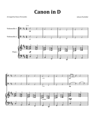 Book cover for Canon by Pachelbel - Cello Duet with Piano