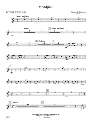 Mandjiani: B-flat Tenor Saxophone