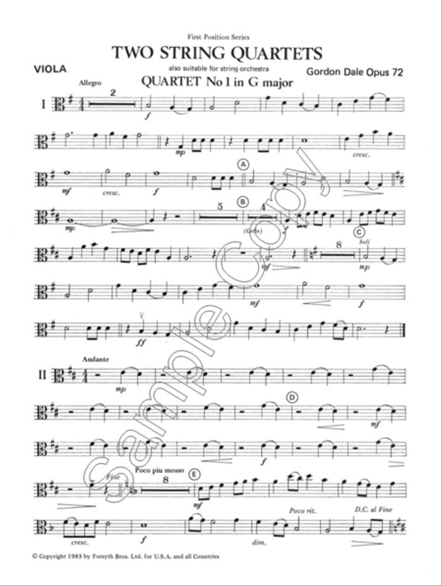 String Quartet No.1 String Quartet scores gallery preview page 4