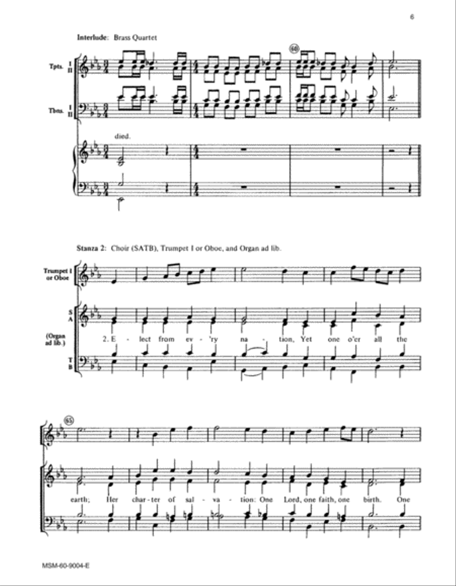 The Church's One Foundation Choir scores gallery preview page 6