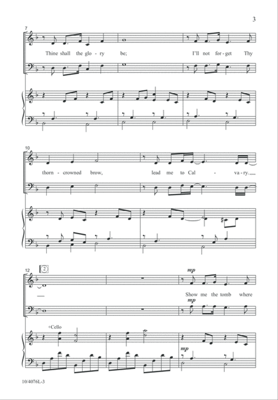 To Calvary 4-Part scores gallery preview page 4