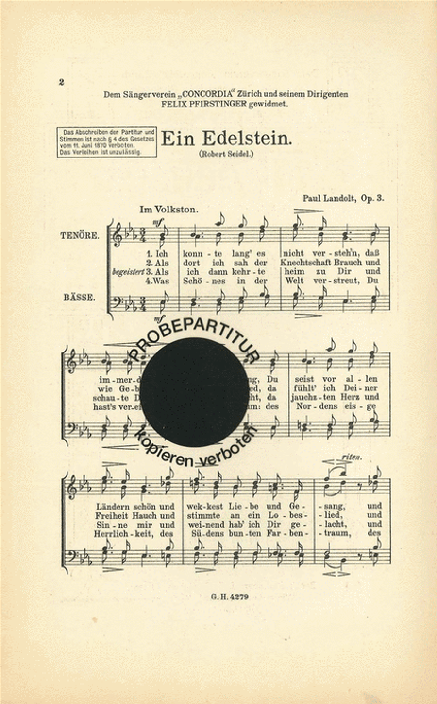 Edelstein Men's Choir scores gallery preview page 1