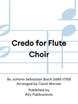 Book cover for Credo for Flute Choir